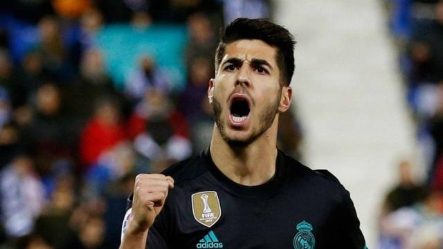 Asensio celebra su gol al Leganés