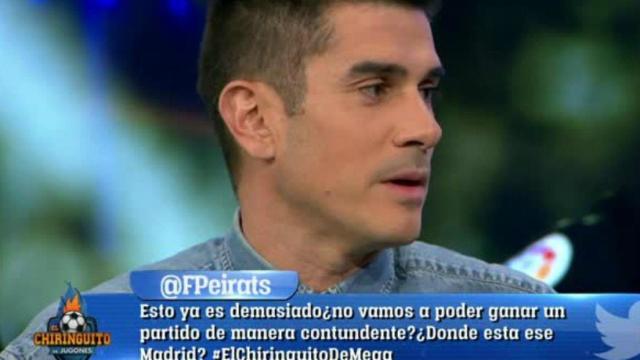 Álvaro Benito, en El Chiringuito. Foto. Twitter (@elchiringuitotv)