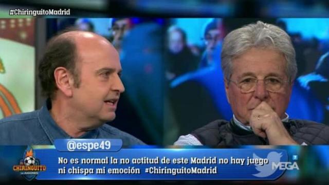 Juanma Rodríguez en El Chiringuito. Foto: Twitter (@elchiringuitotv).