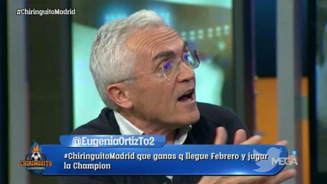 Paco García Caridad en El Chiringuito. Foto: Twitter (@elchiringuitotv)