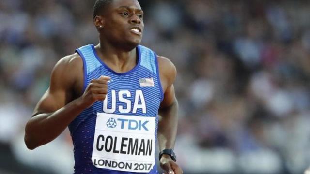 Cristian Coleman, en el Mundial de Londres.