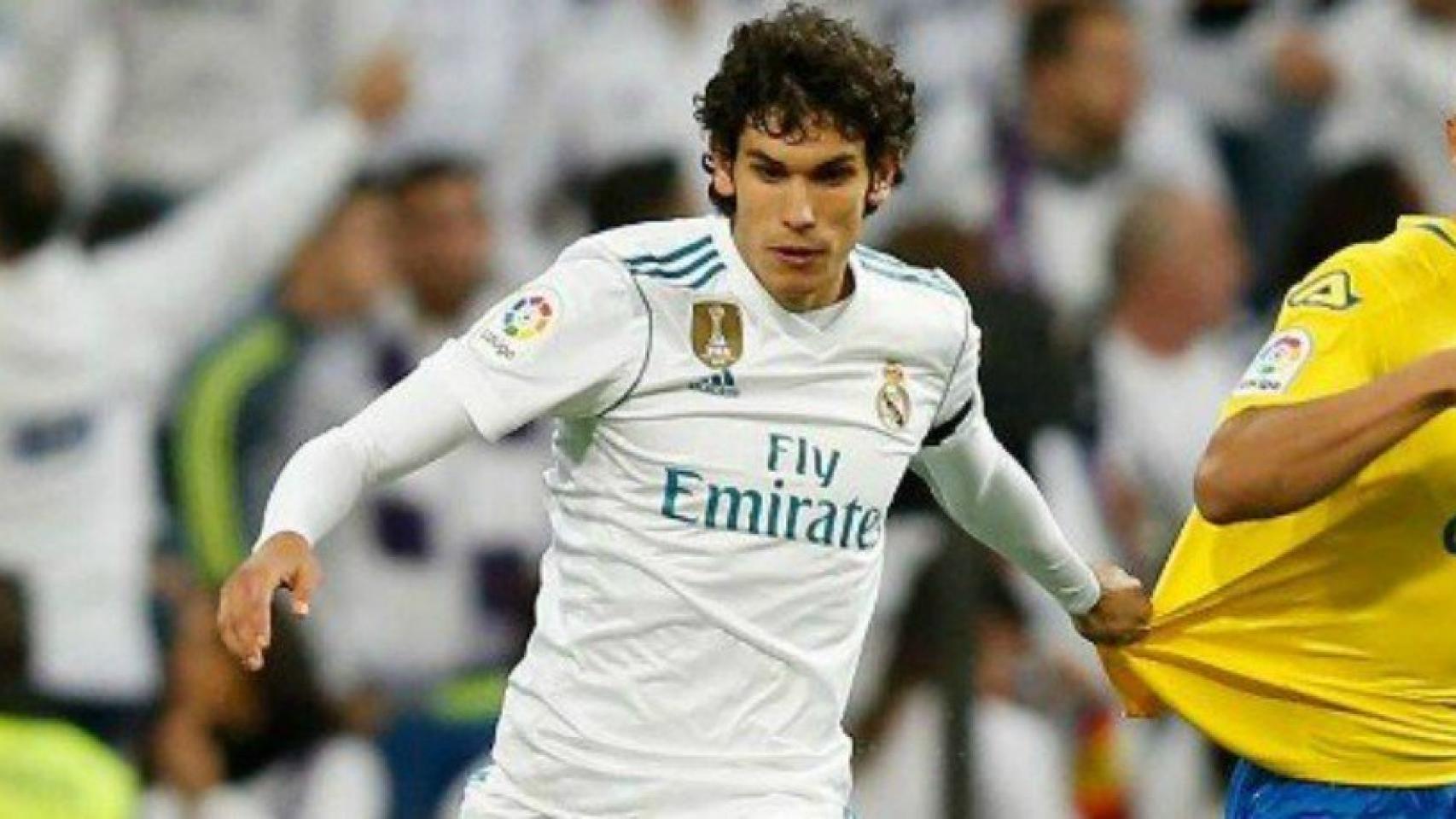 Vallejo, en un partido con el Real Madrid