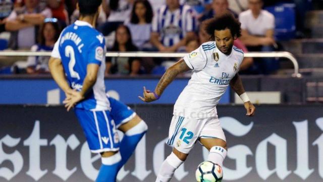 Marcelo contra Juanfran en Riazor