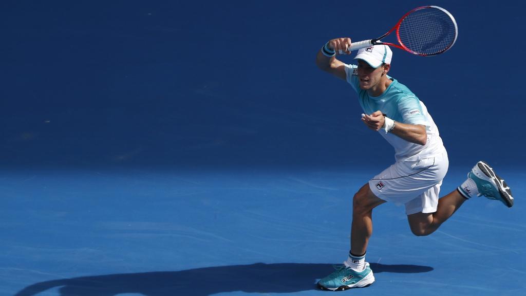 Schwartzman, durante el partido ante Nadal.