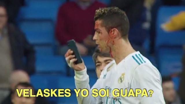 Uno de los memes con los que las redes se rieron de Cristiano.