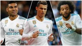 Casemiro, Cristiano y Marcelo