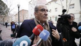 Francis Franco en la entrada al juicio en los juzgados de Teruel. Gtres.