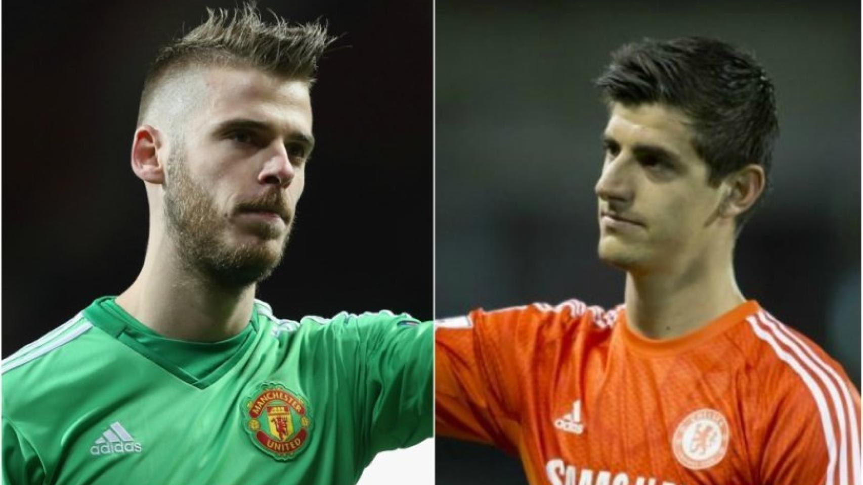 Courtois y DeGea. Foto: chelseafc.com y manutd.com