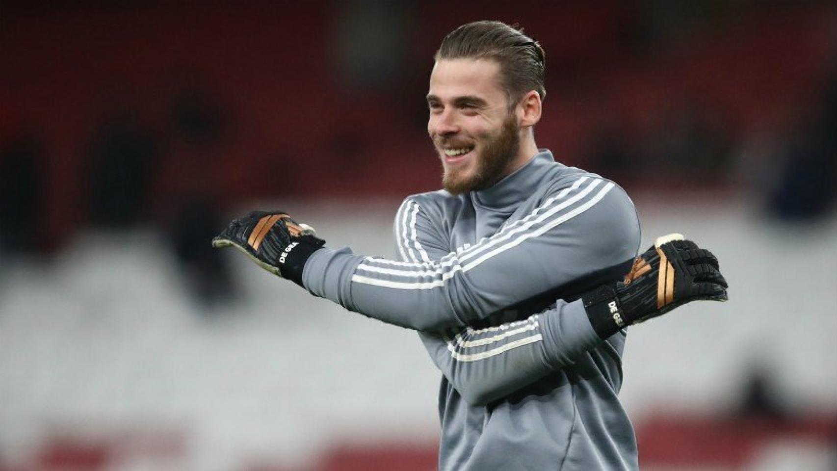 De Gea calienta. Foto manutd.com