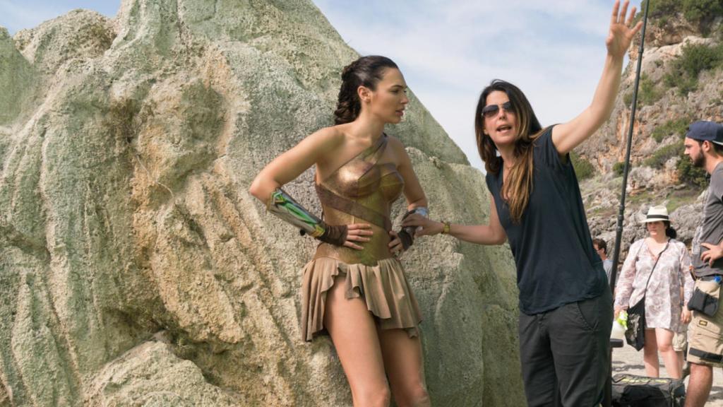 Patty Jenkins y Gal Gadot en el rodaje de Wonder Woman.