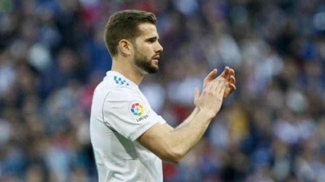 Nacho celebra su gol al Deportivo. Foto: Manu Laya / El Bernabéu