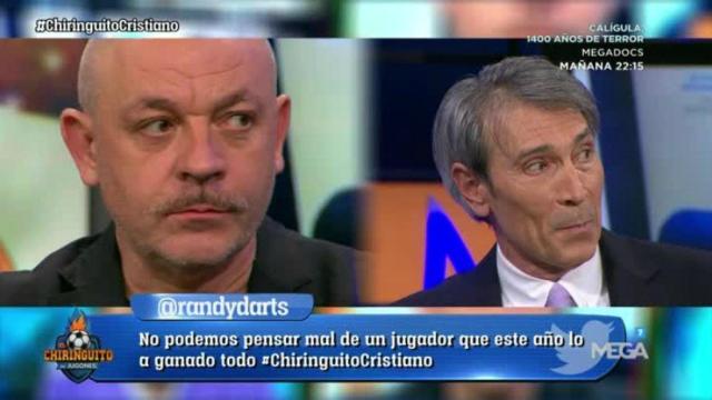 Lobo Carrasco debate en El Chiringuito. Foto: Twitter (@elchiringuitotv)