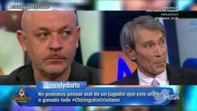 Lobo Carrasco debate en El Chiringuito. Foto: Twitter (@elchiringuitotv)