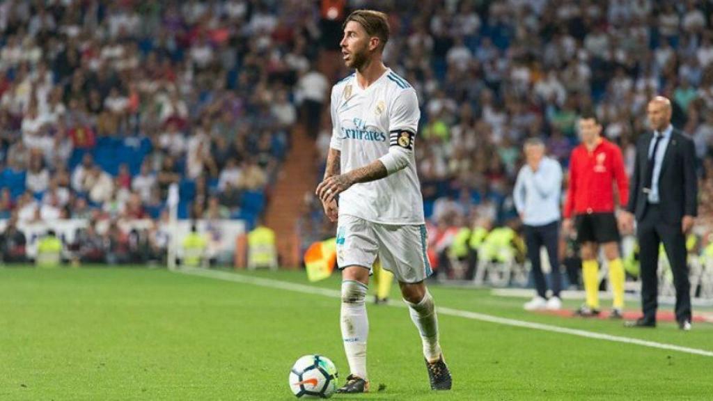 Sergio Ramos, ante el Betis. Foto: Pedro Rodríguez / El Bernabéu