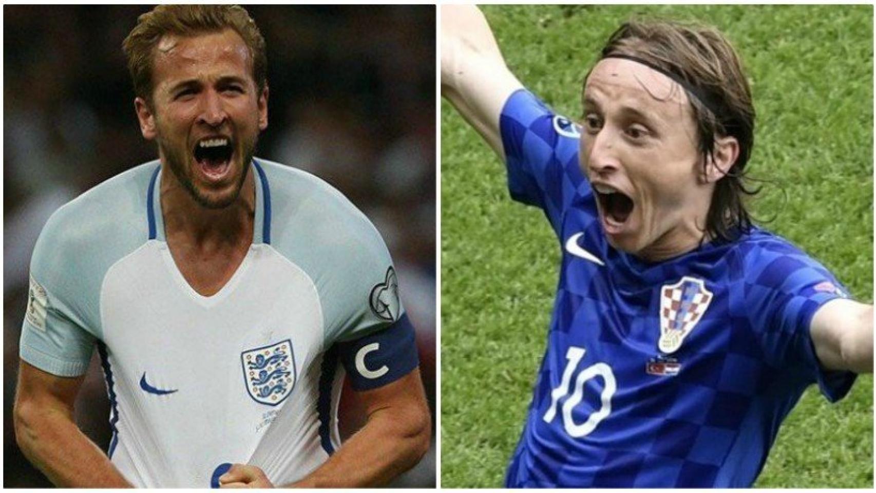 Kane y Modric celebran un gol con sus respectivas selecciones