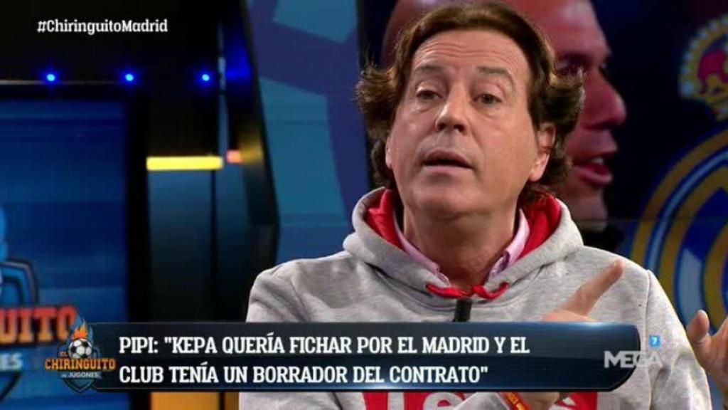 Pipi Estrada, en El Chiringuito. Foto: Twitter (@elchiringuitotv)