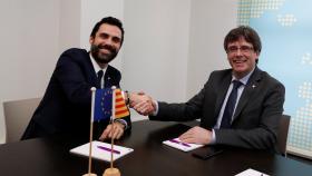 Torrent y Puigdemont en Bruselas.