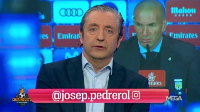 Josep Pedrerol en El Chiringuito. Foto: Twitter (@elchiringuitotv)