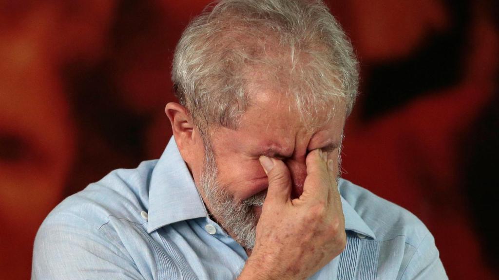 Lula, durante la reunión del Partido de los Trabajadores.