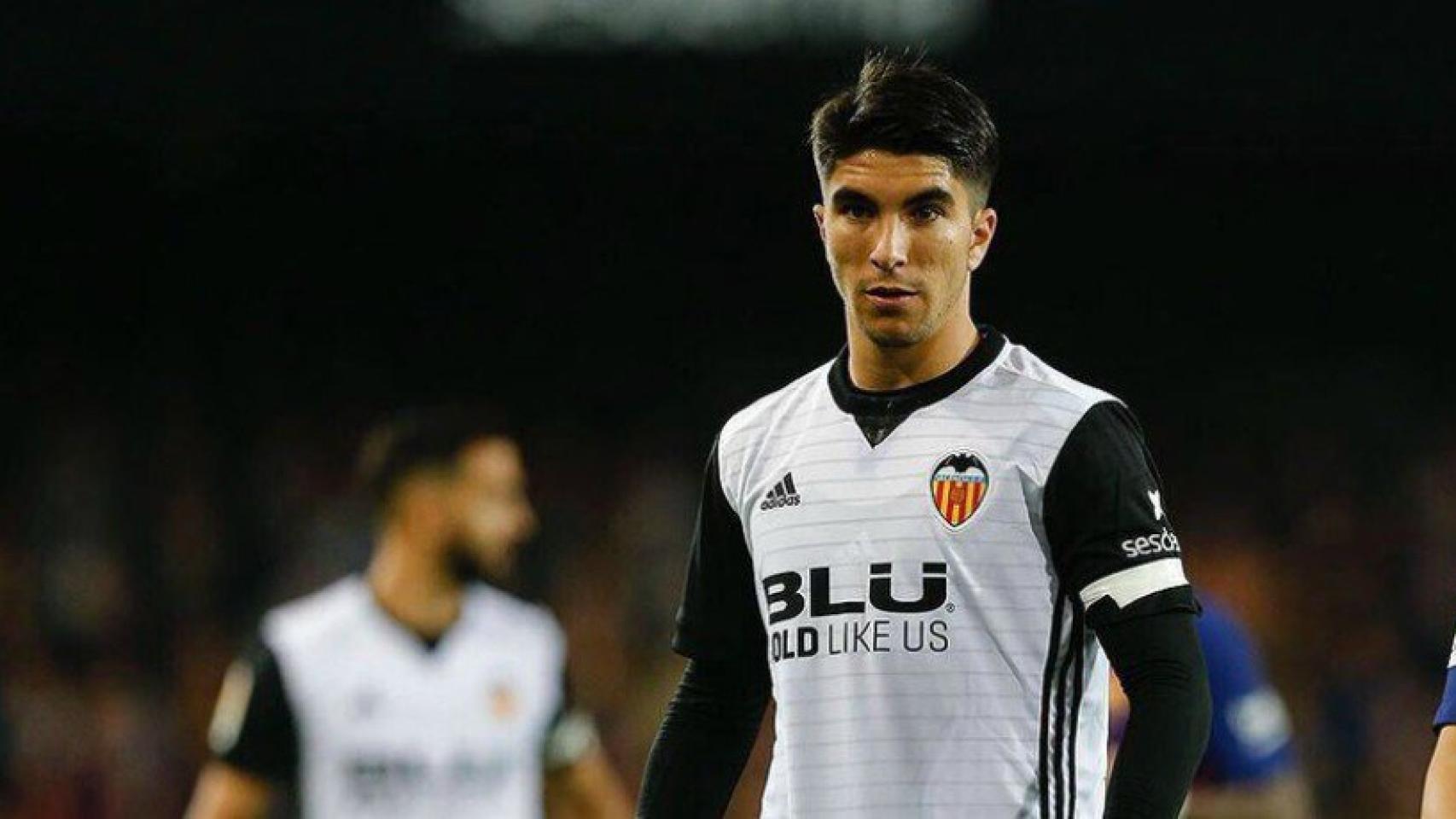 Carlos Soler en un partido con el Valencia.  Foto. valenciacf.com