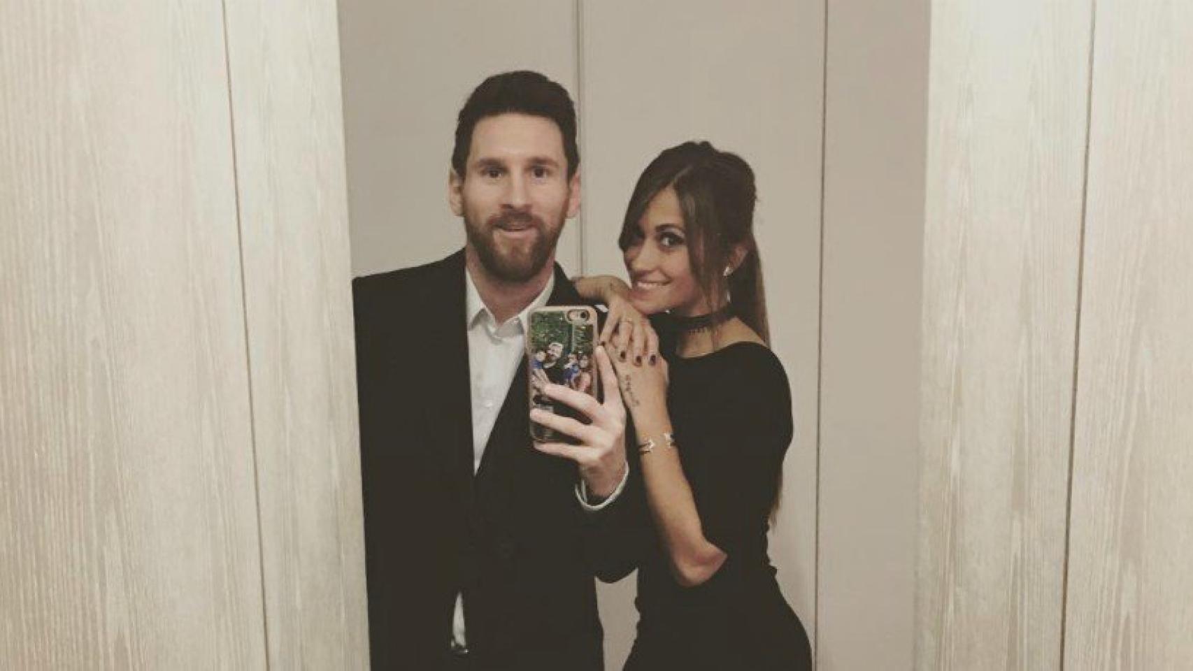 Messi y Antonella Rocuzzo. Foto. Instagram (@antorrocuzzo88)