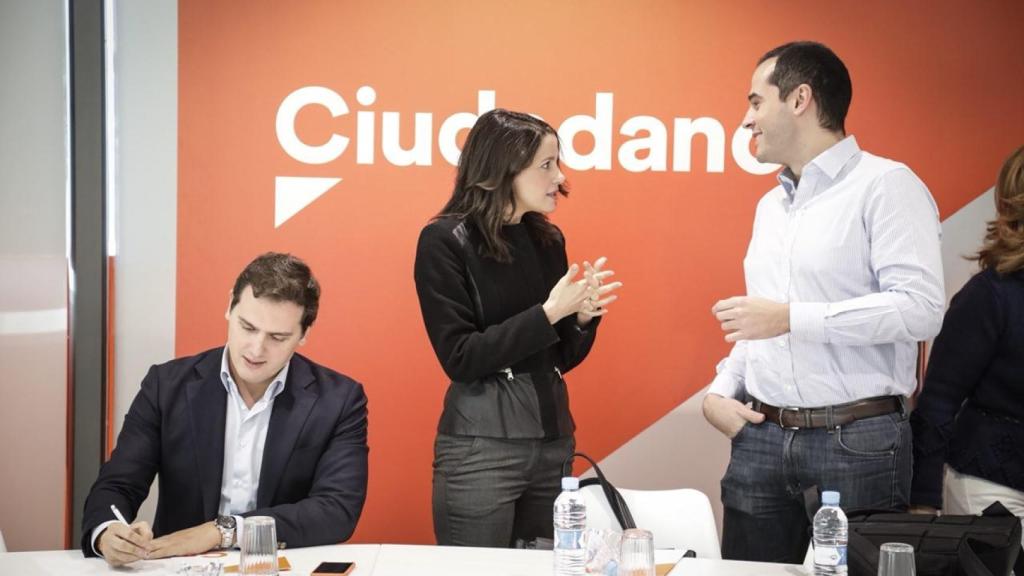 Aguado, Arrimadas y Albert Rivera.