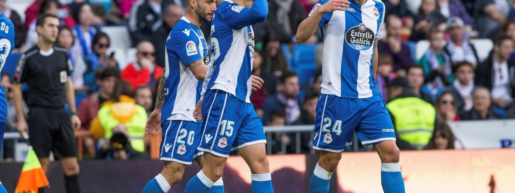 Jugadores del Deportivo.