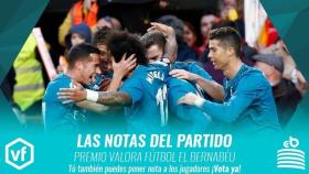 Las notas del Valencia - Real Madrid de La Liga