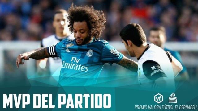 Marcelo: MVP, del Valencia - Real Madrid de La Liga