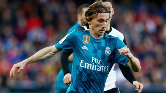 Modric, en el partido contra el Valencia