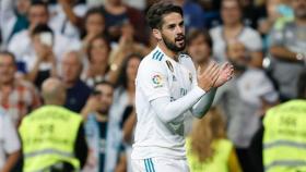 Isco celebra su gol ante el Espanyol