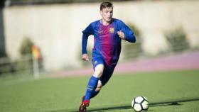 Sergi Gomez, durante un partido del Barcelona Juvenil. Foto: fcbarcelona.cat