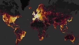 El mapa de calor de Strava en el que se puede seguir la actividad que realizan sus usuarios.