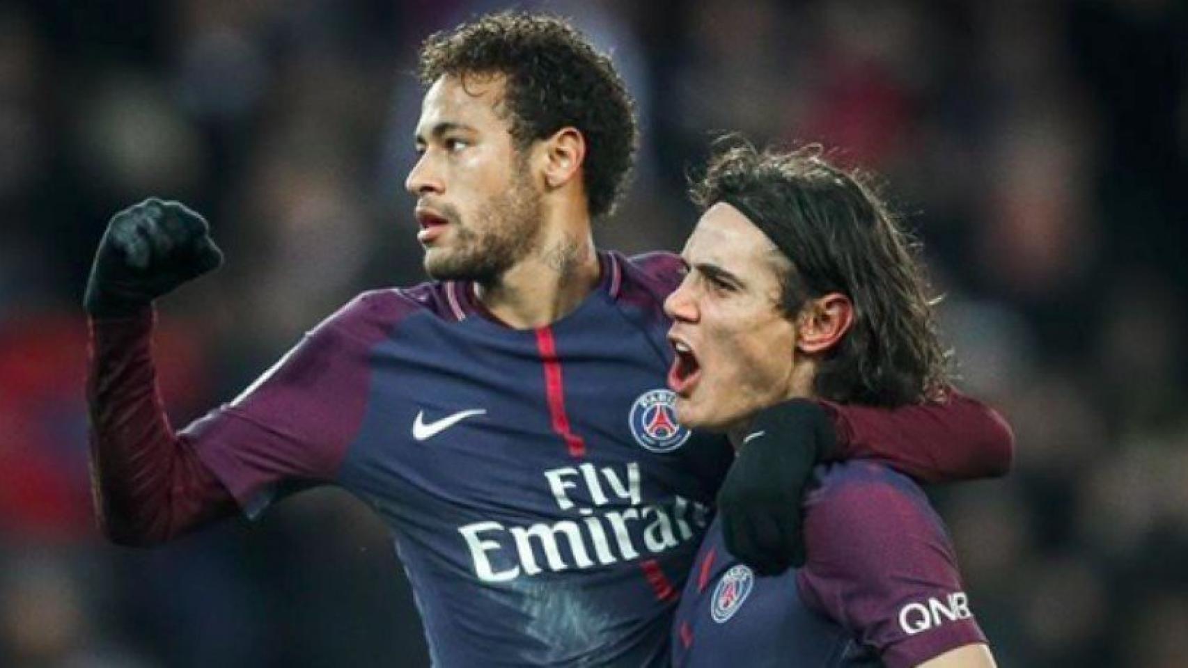 Neymar y Cavani. Foto Instagram (@neymarjr)