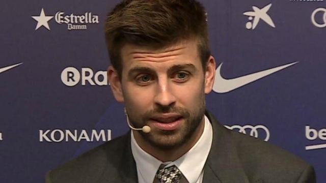 Piqué habla en rueda de prensa