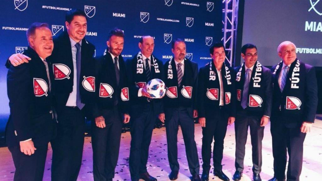 Beckham presenta su nuevo equipo. Foto. Twitter (@MLS)