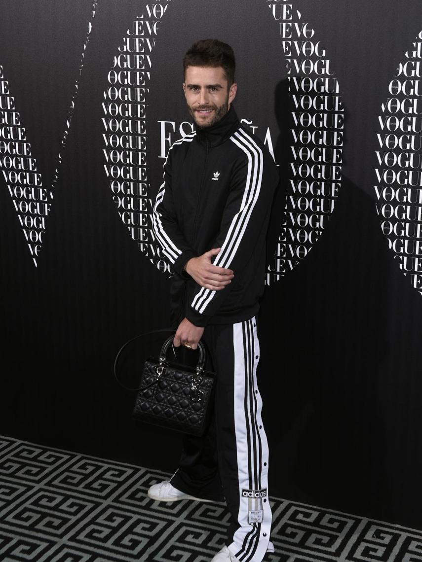 Pelayo, en el photocall de la fiesta homenaje a Victoria Beckham.