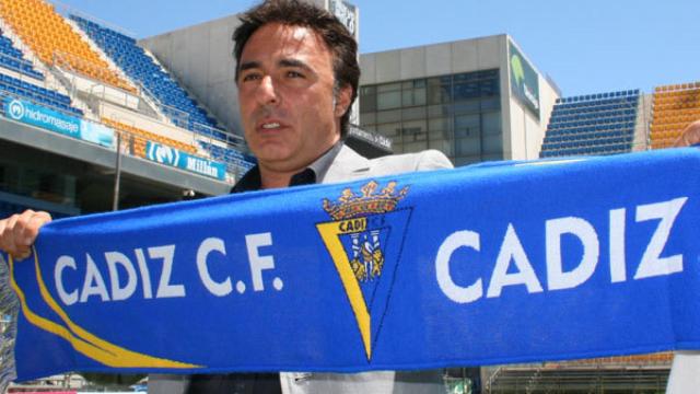 Quique Pina, el día de su llegada al Cádiz.