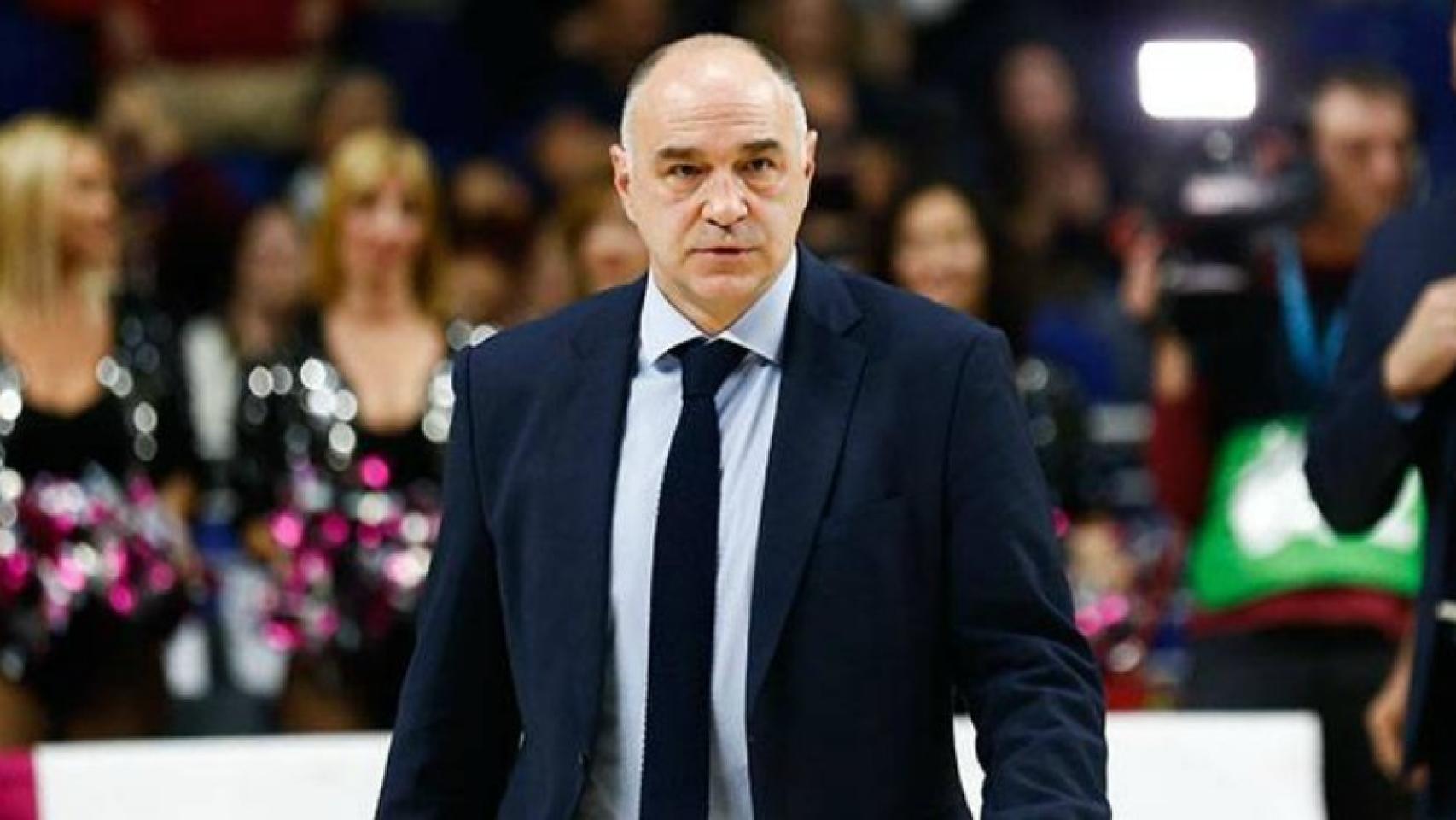 Pablo Laso durante un partido del Madrid