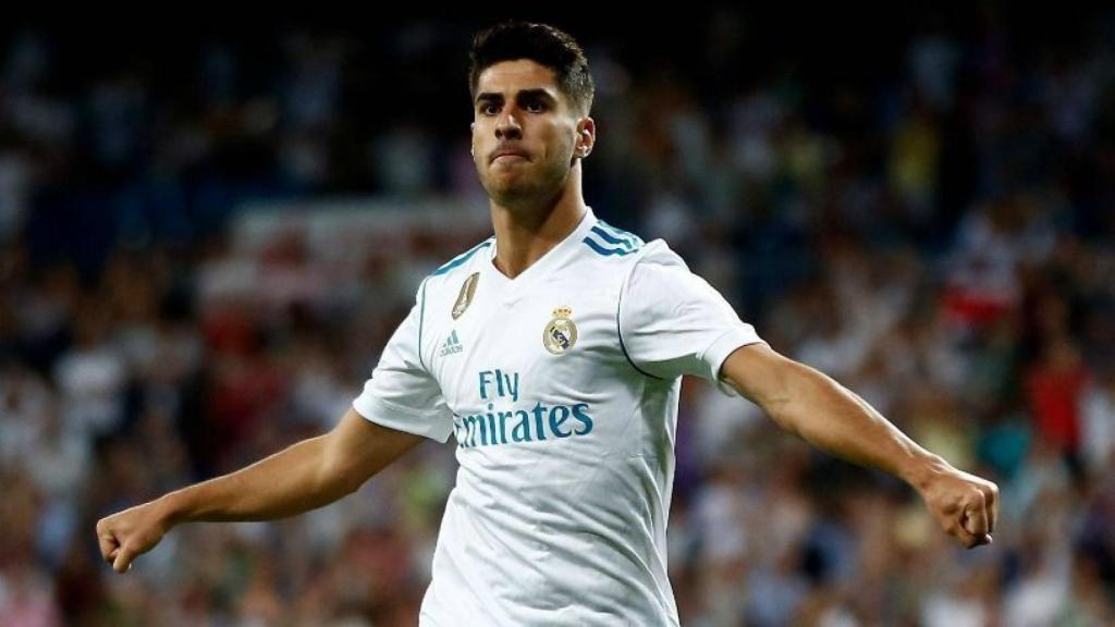 Asensio celebrando su gol