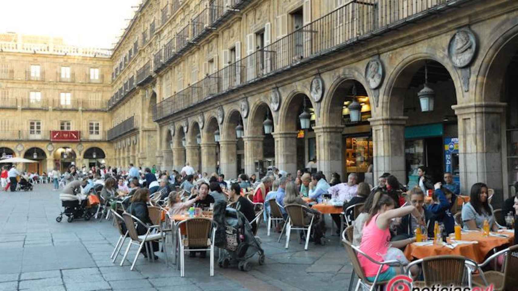 Terrazas en la Plaza Mayor de Salamanca