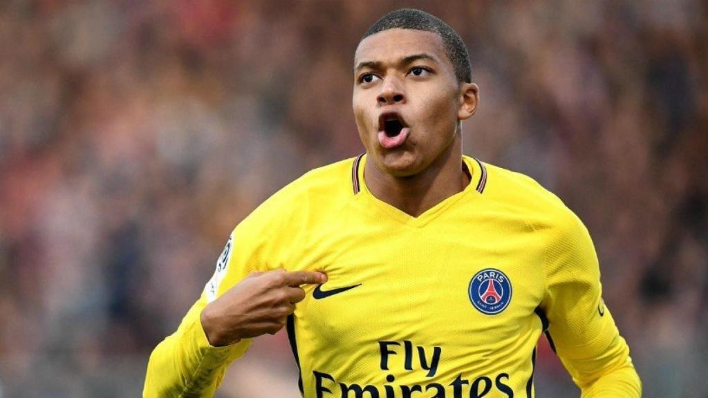 Mbappé celebra con el PSG. Foto Twitter (@KMbappe)