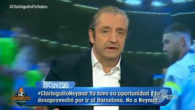 Josep Pedrerol, director de El Chiringuito. Foto: Twitter (@elchiringuitotv)