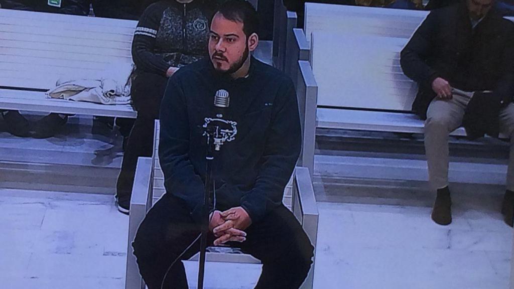 Pablo Hasel durante su declaración en la Audiencia Nacional.