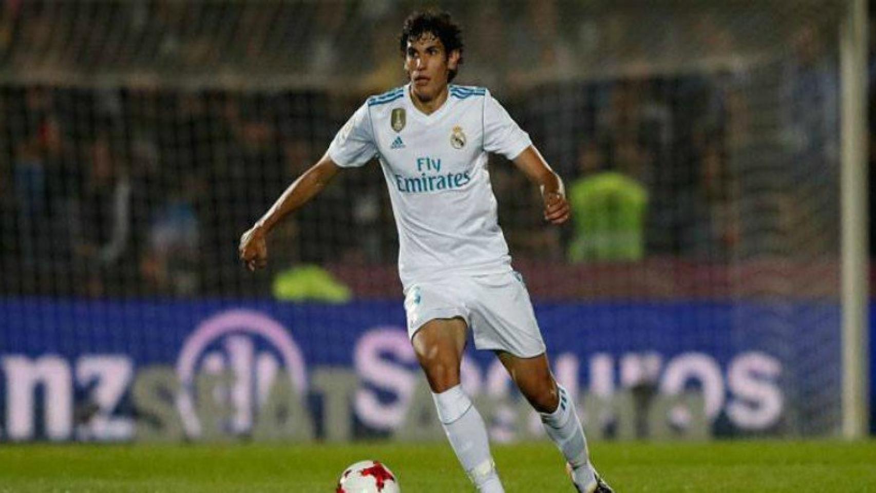 Vallejo, en un partido con el Real Madrid