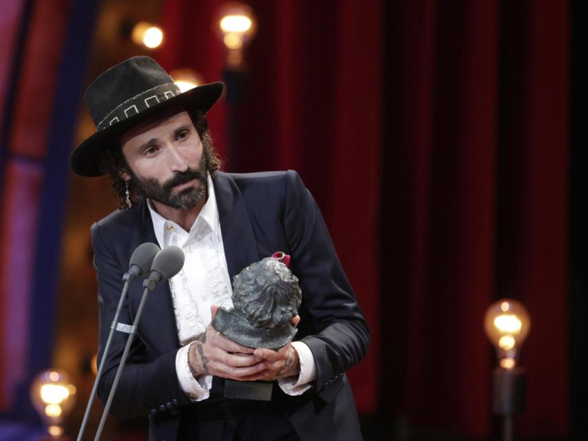 Leiva durante su discurso en los Goya. Gtres.