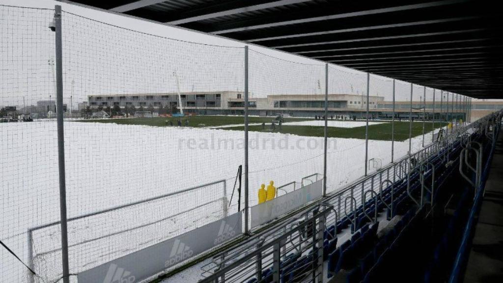 Valdebebas, cubierta de nieve