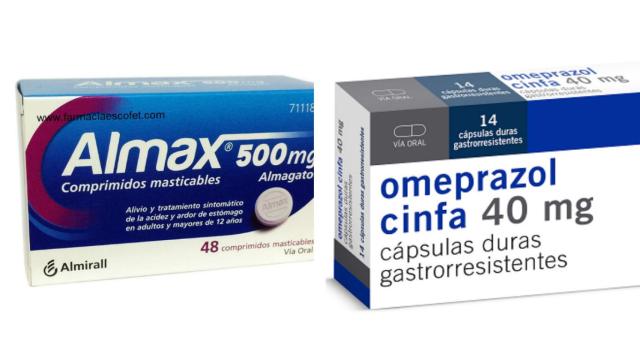 Unas cápsulas de Omeprazol sobre una mesa.