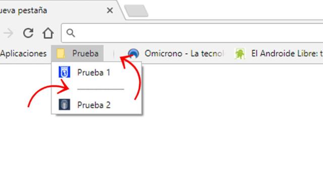 separador marcadores web google chrome