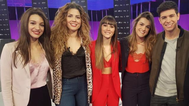 Los finalistas de 'OT 2017' en la rueda de prensa.